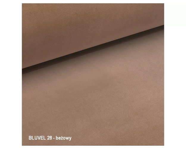Aksominė 2 vietų sofa – smėlio Bluvel, metalinis auksinis rėmas 2