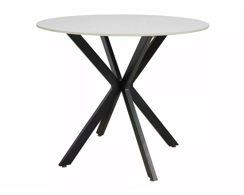 Stalas su keraminiu marmuro stalviršiu | Metalinis rėmas, baltas/juoda