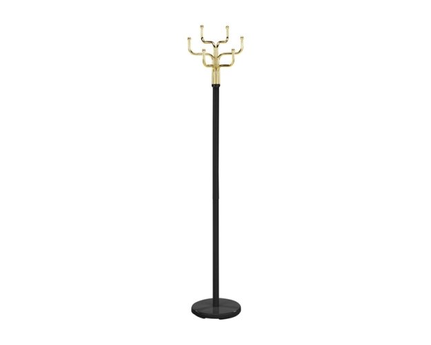 Drabužių kabykla, metalinė, juoda–auksinė, Ø30–34 cm