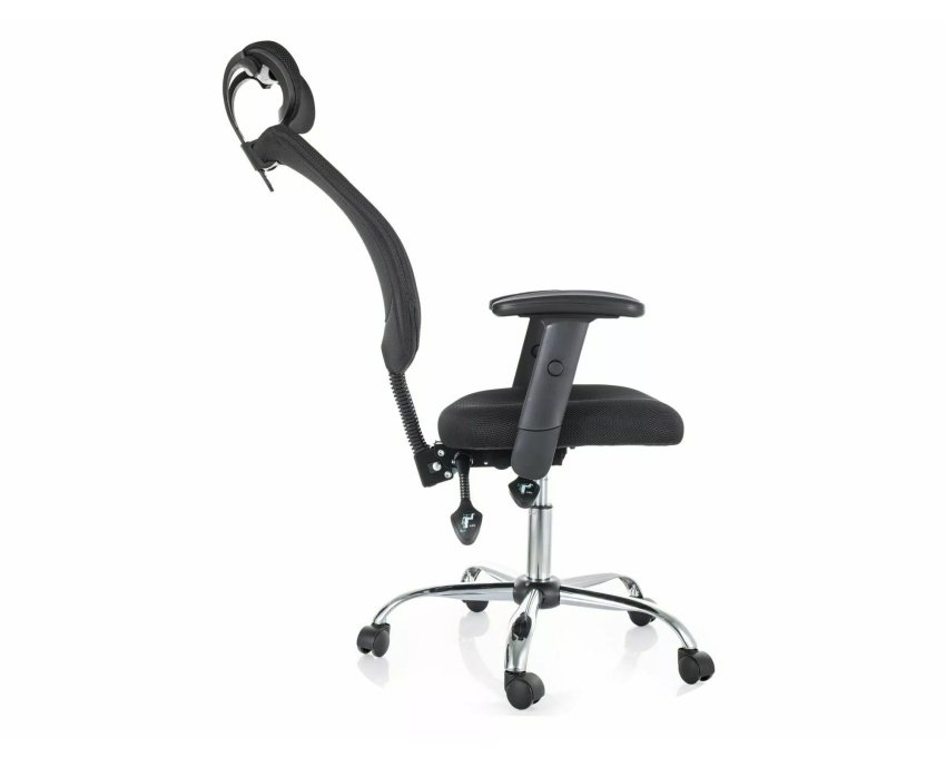 Ergonomiška biuro kėdė su reguliuojamais porankiais ir sukamu mechaniz