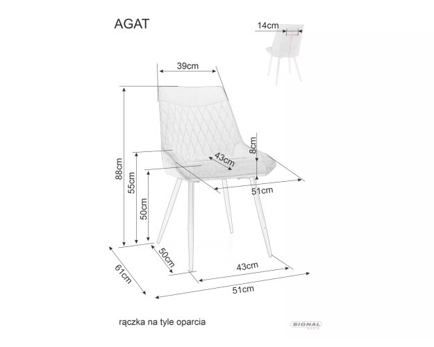 Valgomojo kėdė aksominė su metaliniu rėmu – tamsiai smėlinė/juoda