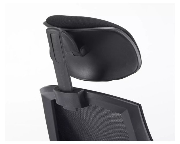 Ergonomiškas pasukamas biuro krėslas – juodas, iki 130 kg