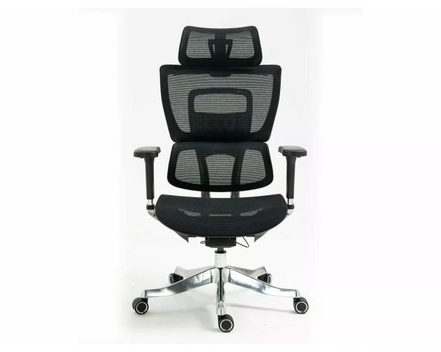 Ergonomiška biuro kėdė su sinchroniniu mechanizmu – juodas tinklelis