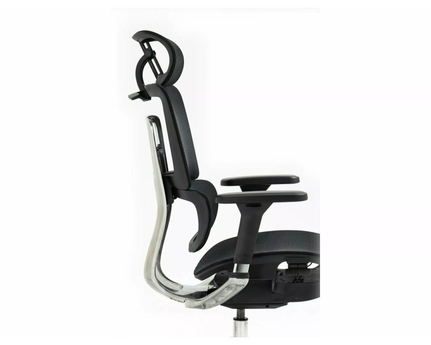 Ergonomiška biuro kėdė su sinchroniniu mechanizmu – juodas tinklelis