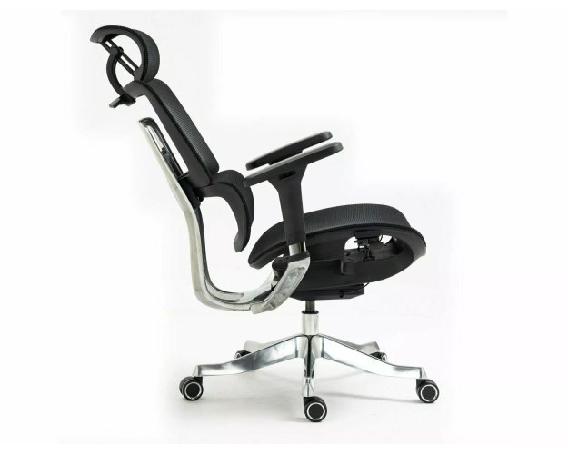 Ergonomiška biuro kėdė su sinchroniniu mechanizmu – juodas tinklelis