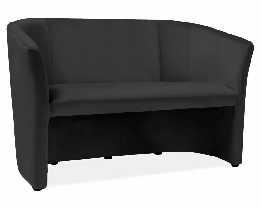 Dvivietė veliūrinė sofa Bluvel 19 – juoda | Minkšti baldai