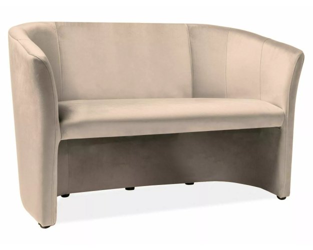 2 vietų veliūrinė sofa (smėlio) – Minkšti baldai