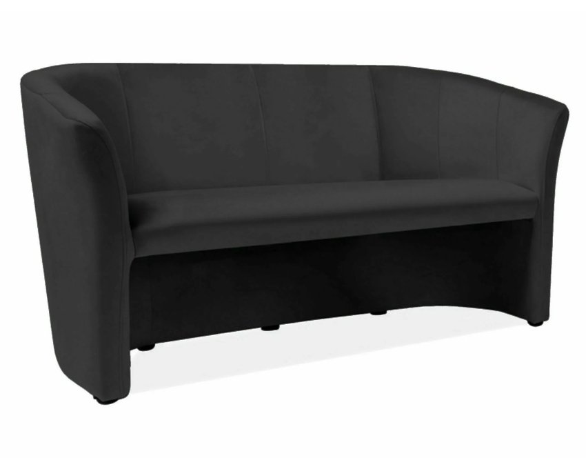 3 vietų veliūrinė sofa – veliūras Bluvel 19 (juoda)