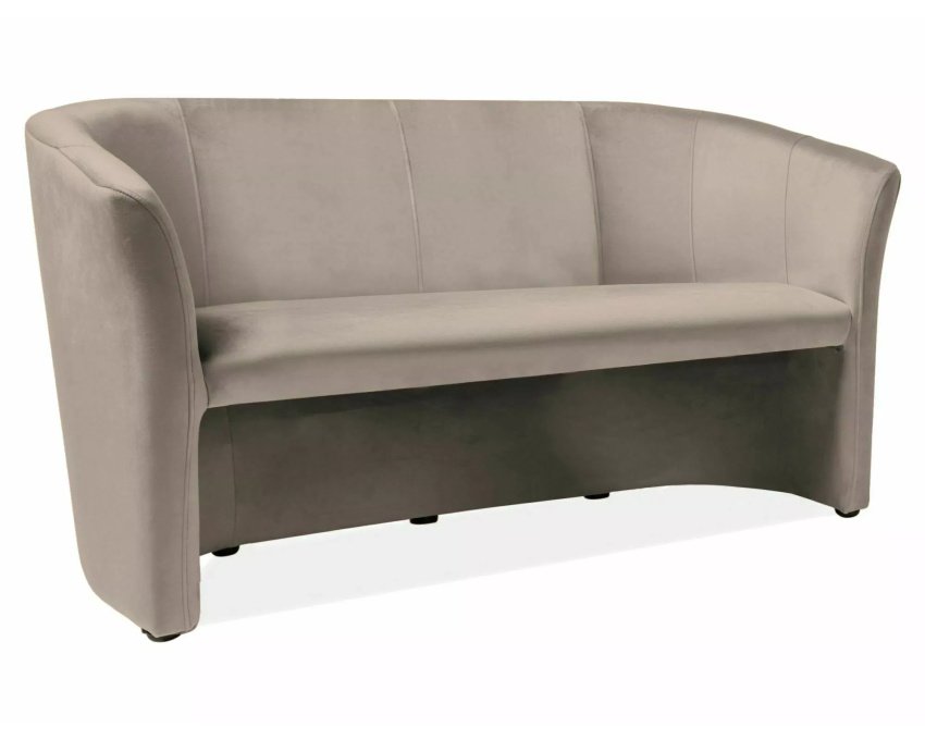 3‑vietė veliūrinė sofa (tamsi smėlio) – Bluvel 40 | Minkšti baldai