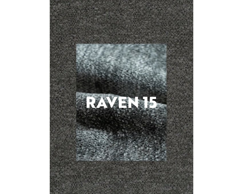 Fotelis audiniu Raven 15, medinis rėmas, pilkas | Minkšti baldai