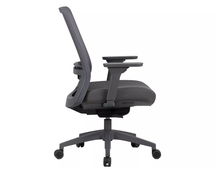 Ergonominis sukamas biuro fotelis su tinkline nugarėle | 3D porankiai