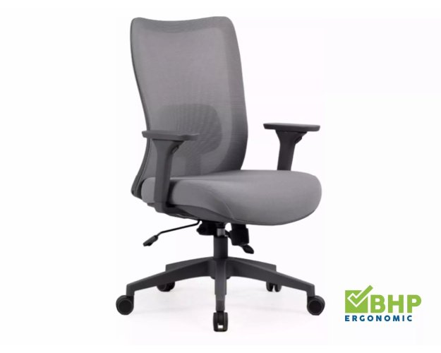 Ergonominė biuro kėdė su tinklelio nugarėle, 3D porankiais
