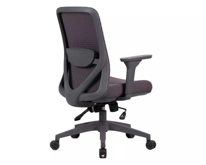 Ergonomiška pasukama biuro kėdė  – pilka, 3D porankiai