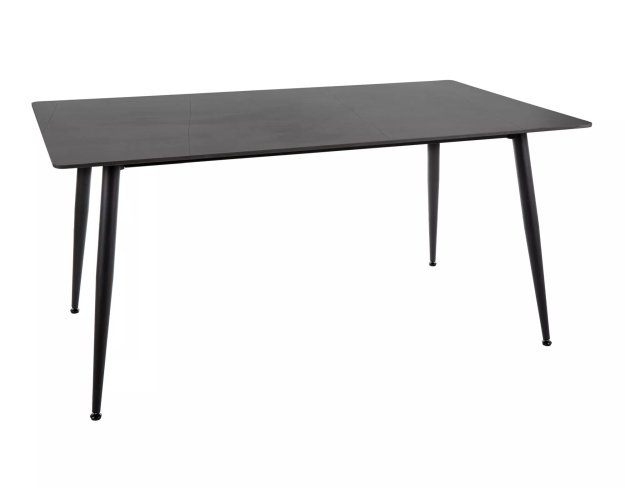 Stalas 160 cm – keramikinis stalviršis, metalinis rėmas (juodas)