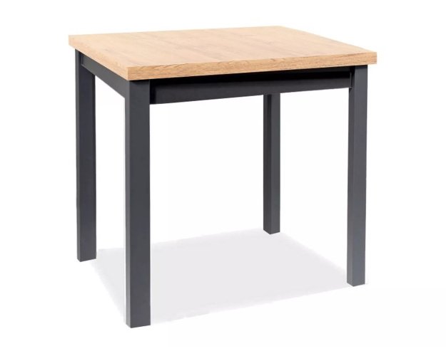 Kompaktiškas valgomojo stalas — artisan ąžuolas / matinė juoda