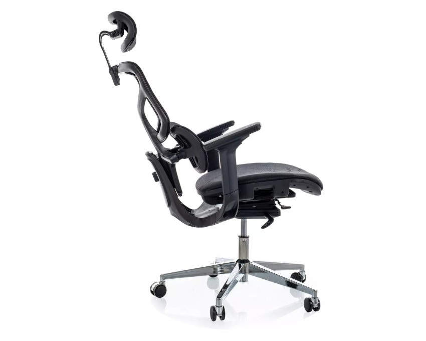 Ergonomiška biuro kėdė, 4D porankiai, juosmens ir galvos atrama