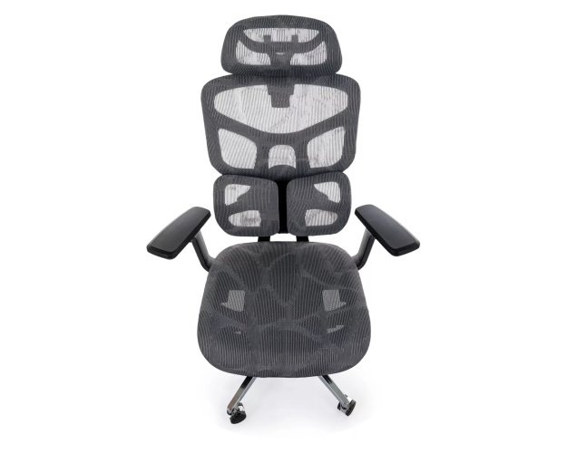 Ergonominis sūpyninis darbo krėslas su tinkleliu – pilkas, reguliuojam