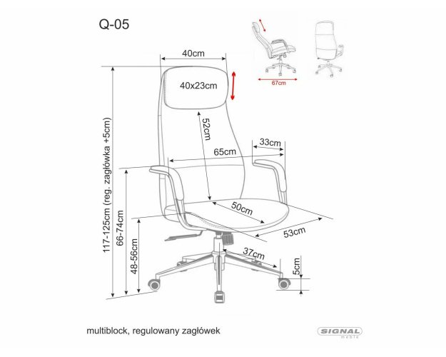 Sukamoji biuro kėdė iš ekoodos su multiblock mechanizmu – pilka 2