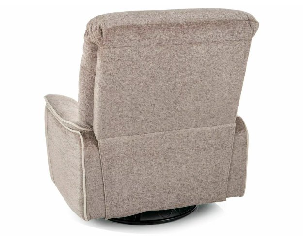 Elektrinis išskleidžiamas fotelis su supimu ir 360° sukimu — tamsi smė 2