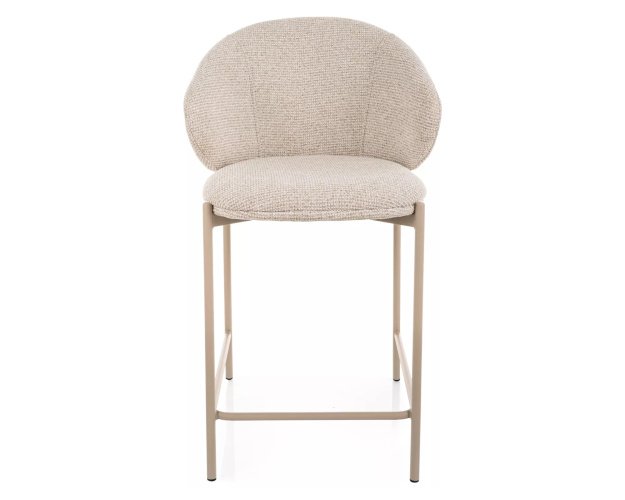 Baro kėdė audiniu šviesi smėlinė – baro kėdės iš metalinės konstrukcij 2