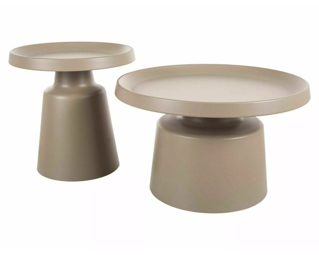 Žurnalinio staliuko rinkinys – metalinis, matinė smėlio spalva