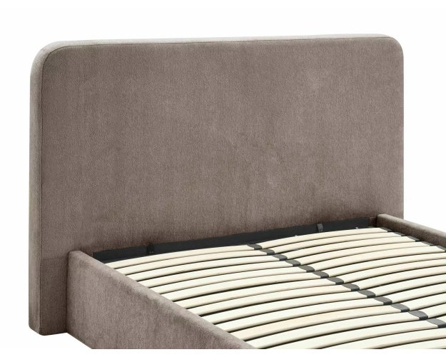 Lova su daiktadėže Raven 160x200 – pakėlimas iš šono, tamsiai smėlinė