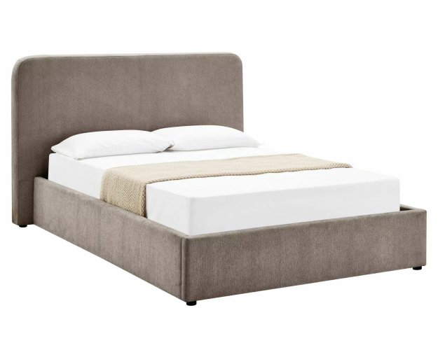 Lova su daiktadėže Raven 160x200 – pakėlimas iš šono, tamsiai smėlinė