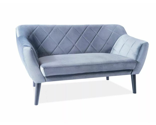 Sofa iš aksominio audinio su bukmedžio rėmu – pilka | Minkšti baldai