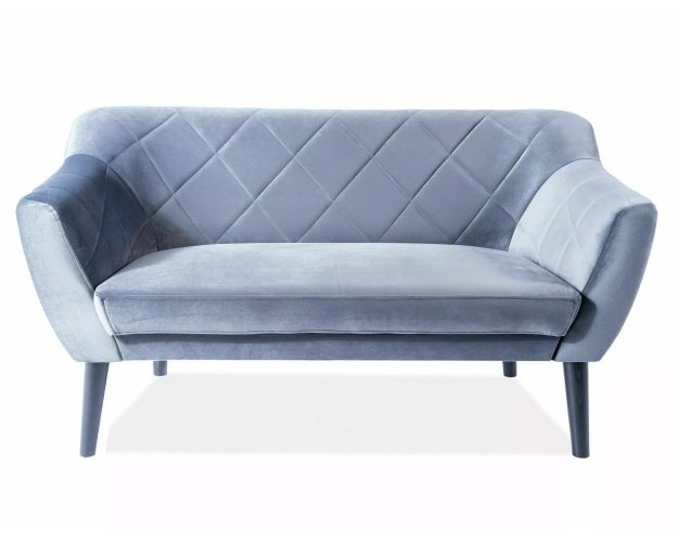 Sofa iš aksominio audinio su bukmedžio rėmu – pilka | Minkšti baldai 2