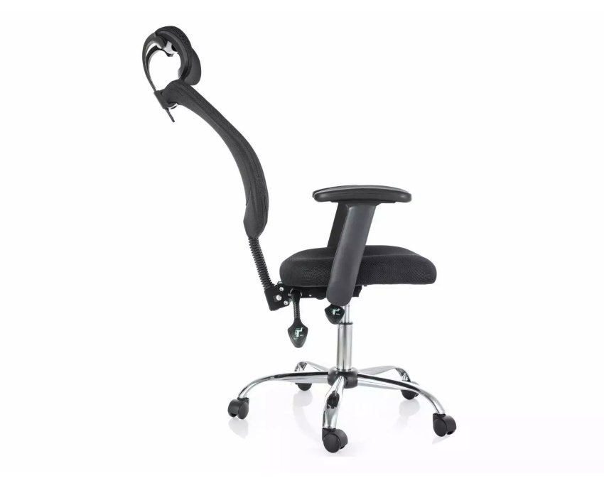 Ergonominis pasukamas biuro krėslas – juodas/sidabrinis | Foteliai, kr