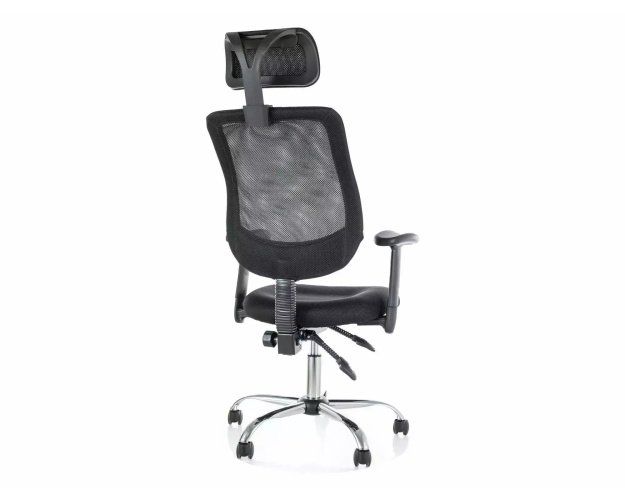 Ergonominis pasukamas biuro krėslas – juodas/sidabrinis | Foteliai, kr